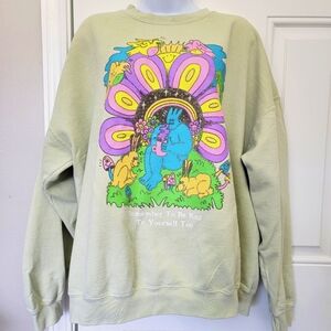 Dreyfus Art Sage Green Crew Neck Sweatshirt Be Kind To Yourself Size OS L/XL